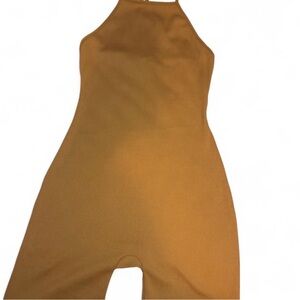 Wild Fable Tan Ribbed Halter Romper